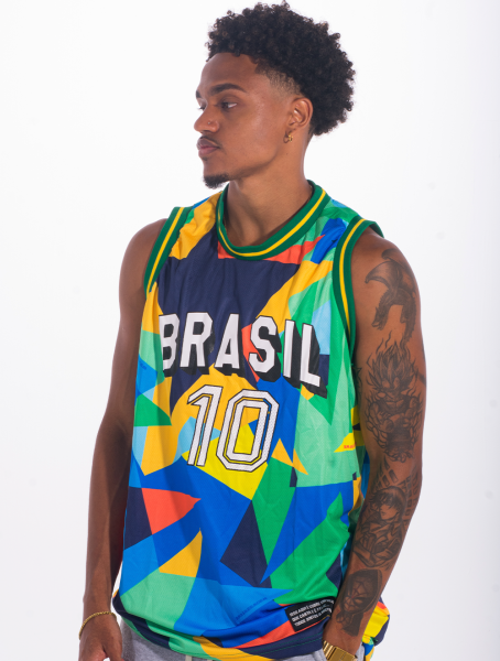 Regata Brasil Estrelas Carnaval Basquete T10