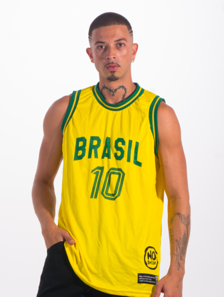 Regata Brasil Amarela Basquete Jersey T10