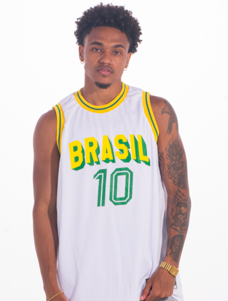 Regata Brasil Branca Basquete Jersey T10
