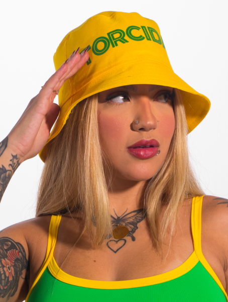Bucket Hat Brasil Torcida 10 Amarelo