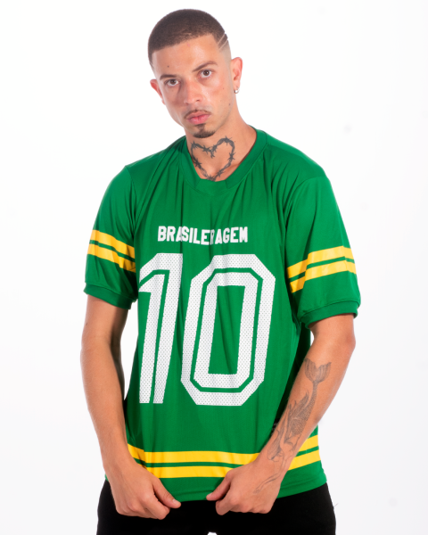 Camisa Brasileragem Oversized Football Jersey Verde