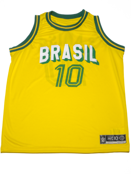 Regata Brasil Amarela Basquete Camisa 10