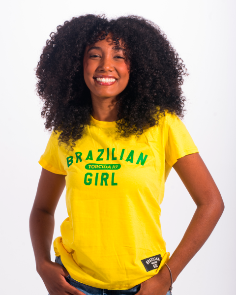 Camiseta Feminina Brazilian Girl Amarela